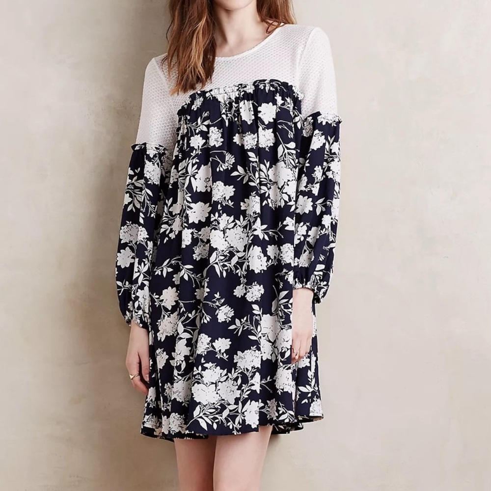 Anthropologie Floral Swing Dress by Sunday in Brooklyn Size XS
